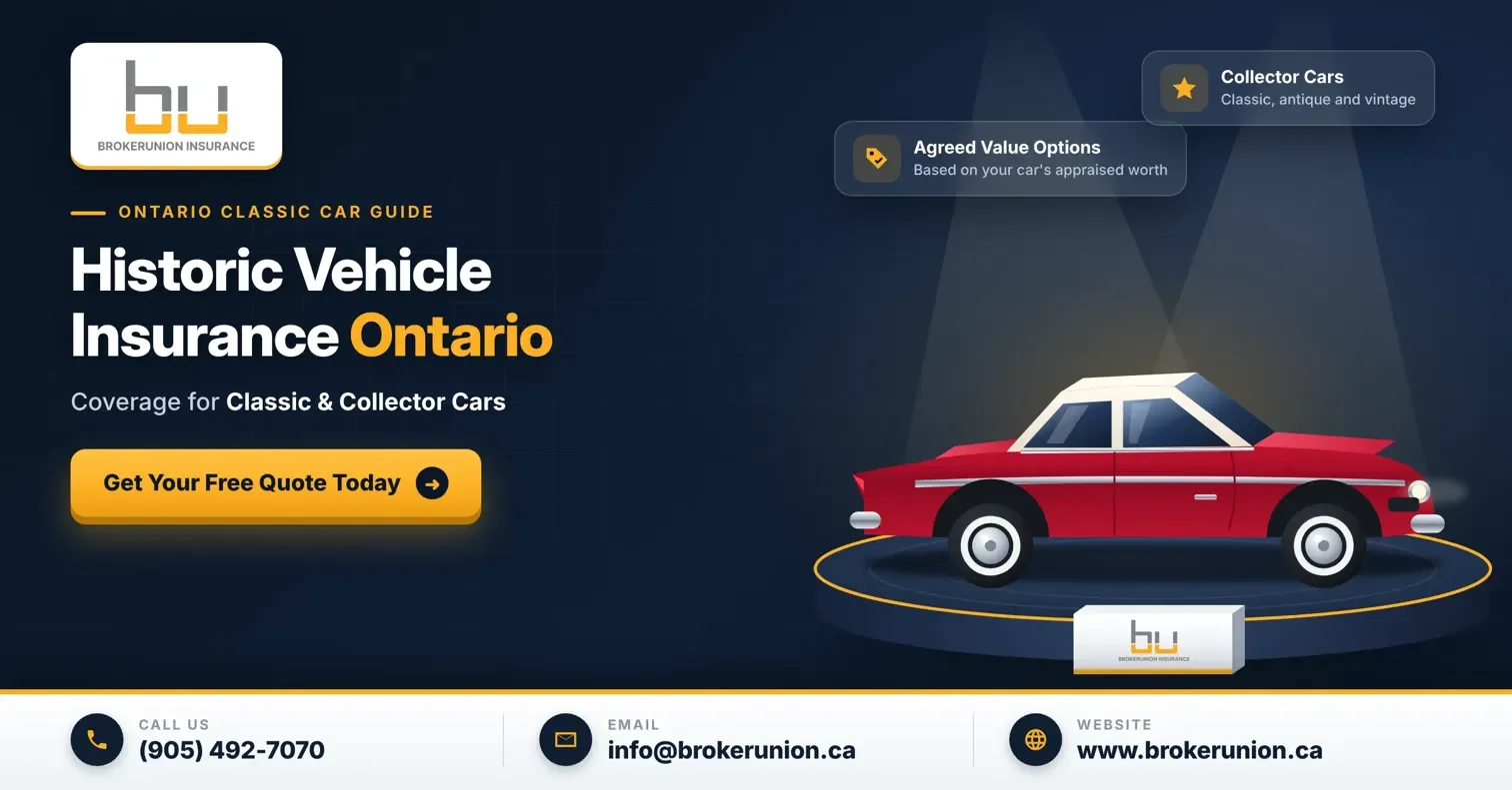 Historic vehicle insurance Ontario, coverage for classic and collector cars by BrokerUnion Insurance